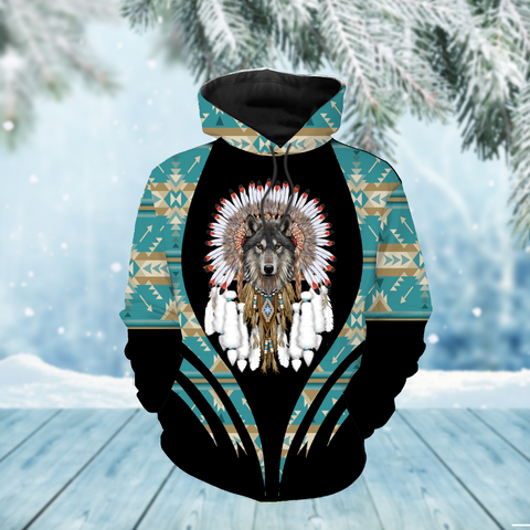 Powwow StoreHD000299 Pattern Native Pride 3D Hoodie