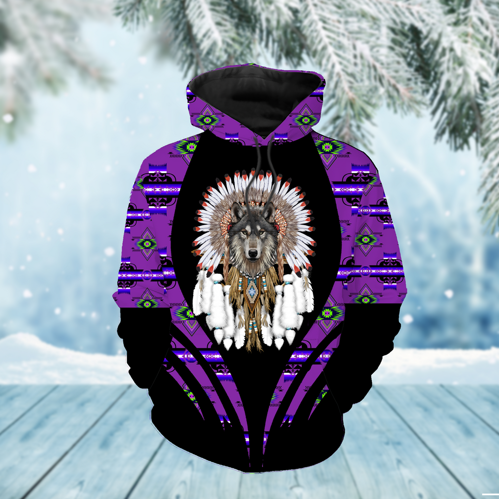 Powwow StoreHD000298 Pattern Native Pride 3D Hoodie