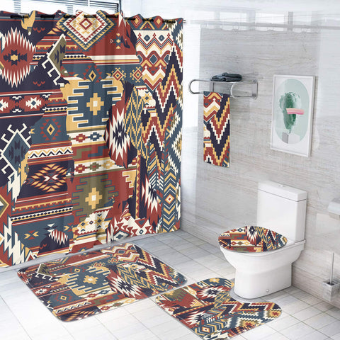 Powwow StoreBS00056 Pattern Native American Bathroom Set