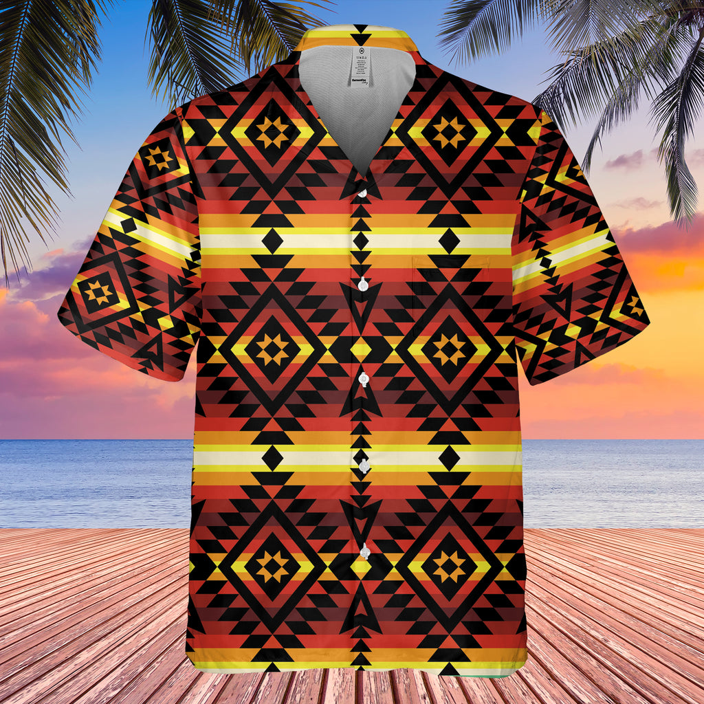 Powwow StoreGBHW000130 Pattern Native Hawaiian Shirt 3D