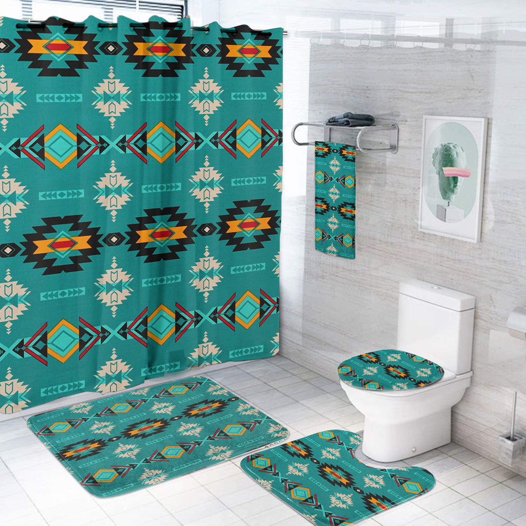 Powwow StoreBS00055 Pattern Native American Bathroom Set