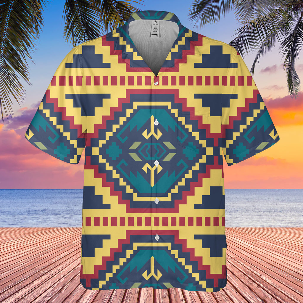 Powwow StoreGBHW000128 Pattern Native Hawaiian Shirt 3D