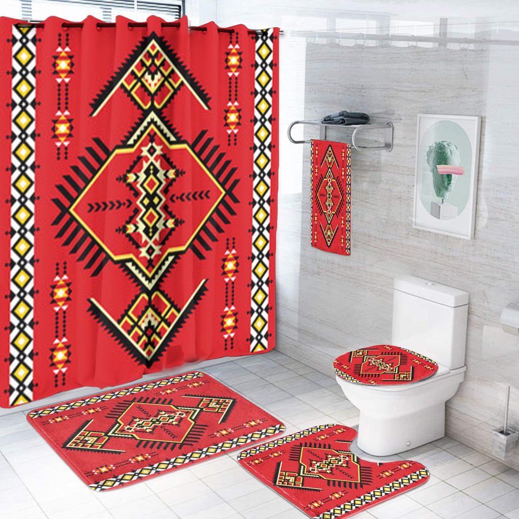 Powwow StoreBS00053 Pattern Native American Bathroom Set