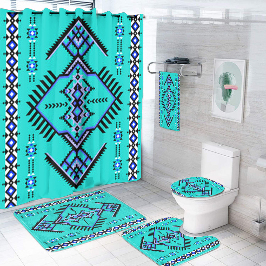 Powwow StoreBS00052 Pattern Native American Bathroom Set