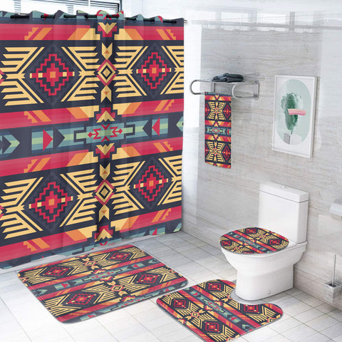 Powwow StoreBS00050 Pattern Native American Bathroom Set