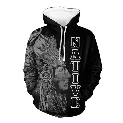 Powwow StoreHD00079 Native American Pride  3D Hoodie