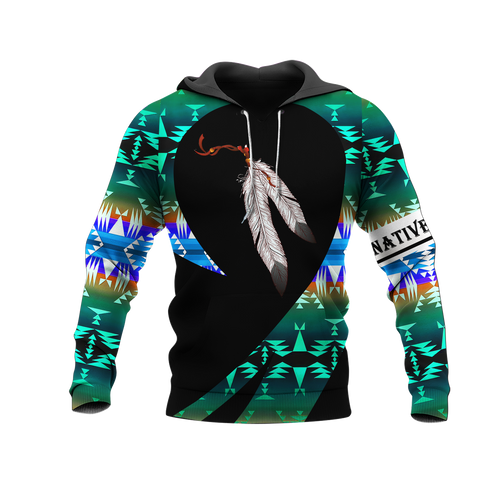 Powwow StoreHD000233 Pattern Native Pride 3D Hoodie