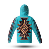 Powwow Store gb nat00064 brown western native american 3d hoodie with mask