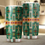 Powwow Store gb nat00062 08 light green tribe design native american 20oz tumbler