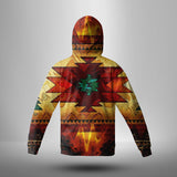 Powwow Store gb nat00068 united tribes brown design native american 3d hoodie with mask