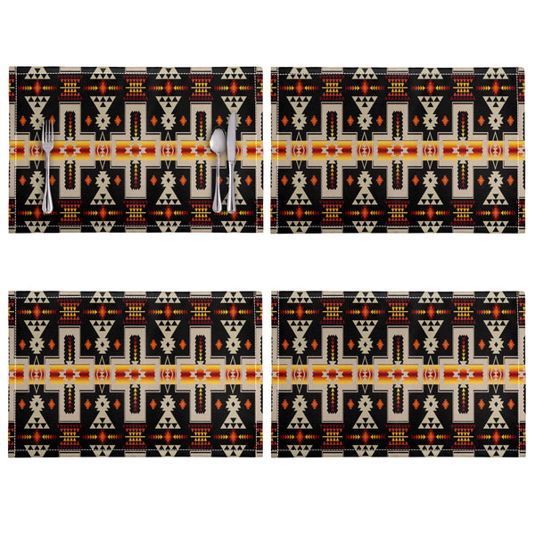 GB-NAT00062-01 Black Design Native Table Mats – Powwow Store