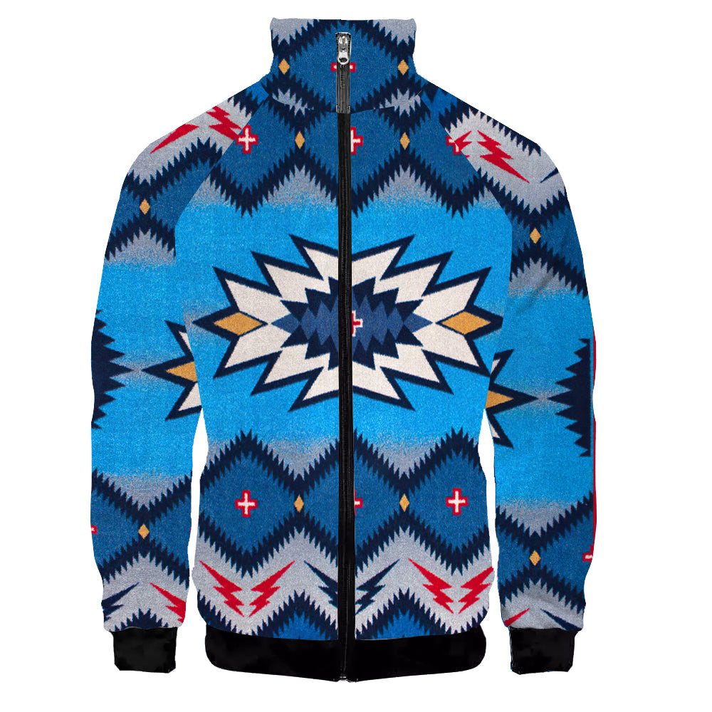 Powwow StoreGBNAT00542 Blue Pattern American Jacket