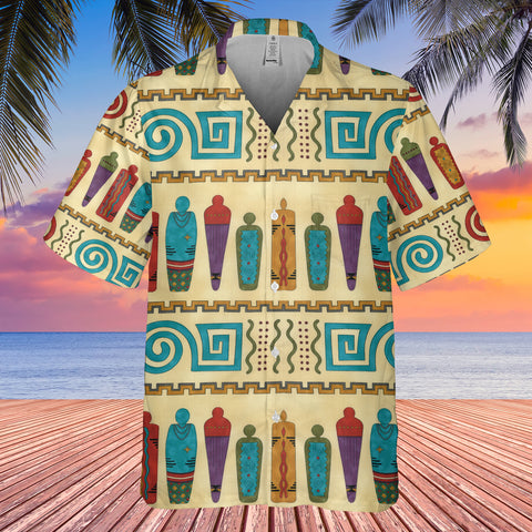 GB-NAT00618 Pattern Girl Native Light Hawaiian Shirt 3D