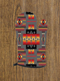 Powwow Store gb nat00046 11 gray tribe pattern native american oven mitts and potholder set