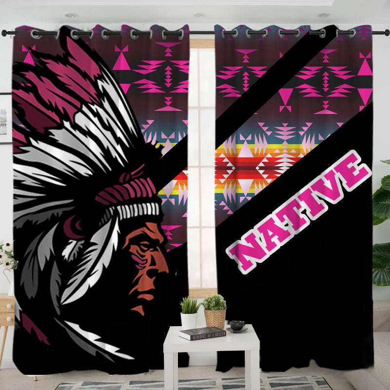 LVR0064 Pattern Native American Living Room Curtain
