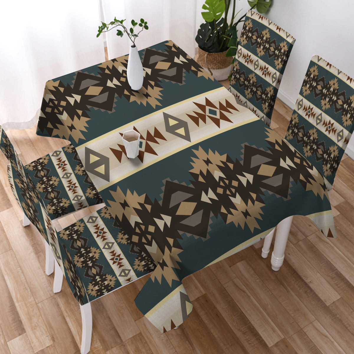 Powwow Store gb nat00609 navajo geometric seamless pattern tablecloth