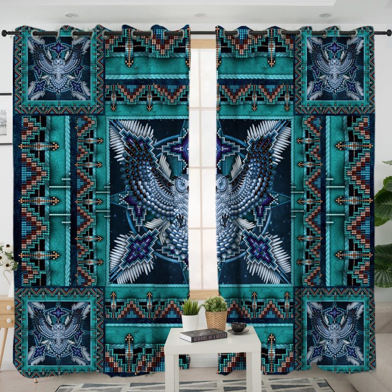 Powwow StoreLVR0008   Thunderbird Mandala Native American Living Room Curtain