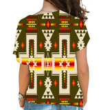 GB-NAT00062-12 Light Green Tribe Design Native American Cross Shoulder Shirt
