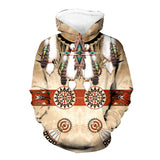 GB-NAT00367-02 Native Drum Head Pattern Native 3D Hoodie