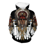 Powwow Store gb nat00446 02 chief with feather headdress 3d hoodie