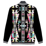 Powwow Store native american flower arrow all over baseball jacket