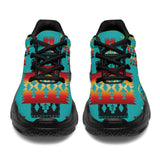 Powwow Store blue native tribes pattern native american chunky sneakers