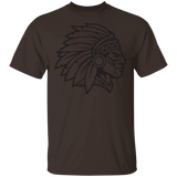 Powwow Store indian chief mascot cherokee mascot warrior brave g500 gildan 5 3 oz t shirt