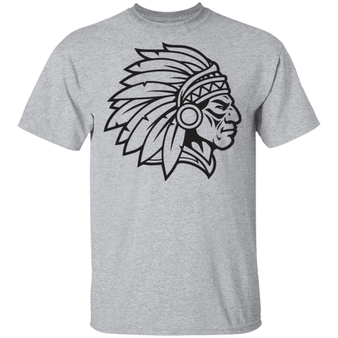 Powwow Store indian chief mascot cherokee mascot warrior brave g500 gildan 5 3 oz t shirt