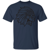 Powwow Store indian chief mascot cherokee mascot warrior brave g500 gildan 5 3 oz t shirt