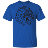 Powwow Store indian chief mascot cherokee mascot warrior brave g500 gildan 5 3 oz t shirt