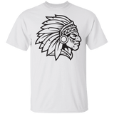 Indian Chief Mascot Cherokee Mascot Warrior Brave G500 Gildan 5.3 oz. T-Shirt