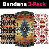 Southwest Blue Symbol Native American Bandana 3-Pack