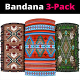 Geometry Pattern Red Native American Bandana 3-Pack