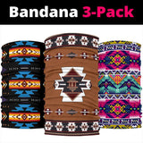 United Tribes Native American Deisgn Bandana 3-Pack