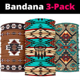Southwest Indian Native American Design Bandana 3-Pack