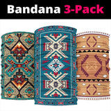 Pink Blue Coloful Design Native American Bandana 3-Pack
