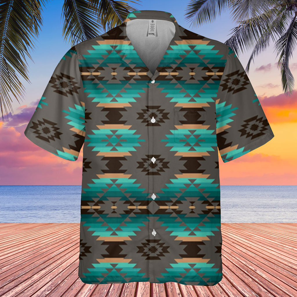 Powwow StoreGBHW000104  Pattern Native Hawaiian Shirt 3D