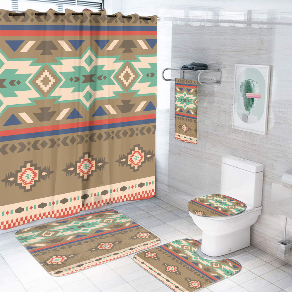 Powwow StoreBS00062 Pattern Native American Bathroom Set