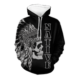 Powwow StoreHD00080 Native American Pride  3D Hoodie