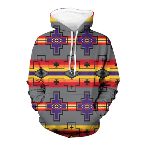 Powwow Store gb nat00341 purple tribes design native american 3d hoodie