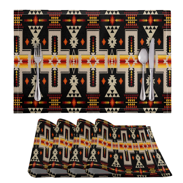 GB-NAT00062-01 Black Design Native Table Mats – Powwow Store