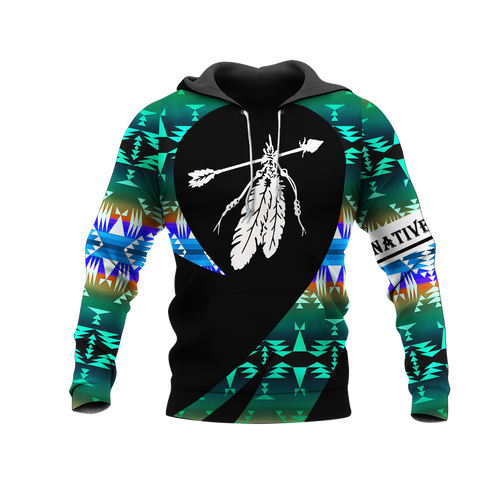 Powwow StoreHD000234 Pattern Native Pride 3D Hoodie