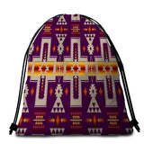 Powwow Store gb nat00062 08 purrple tribe design beach blanket bag set