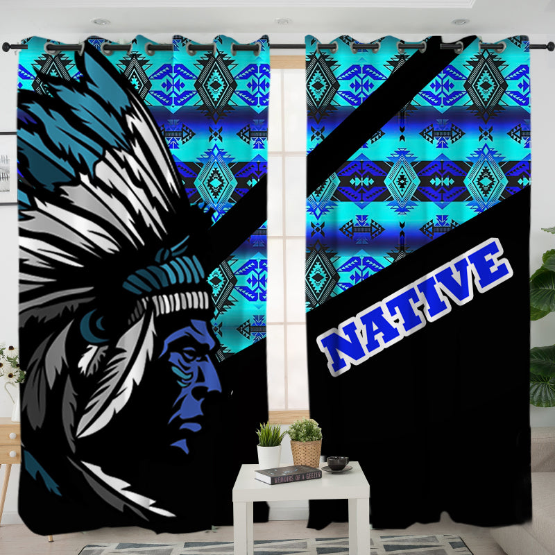 LVR0068 Pattern Native American Living Room Curtain
