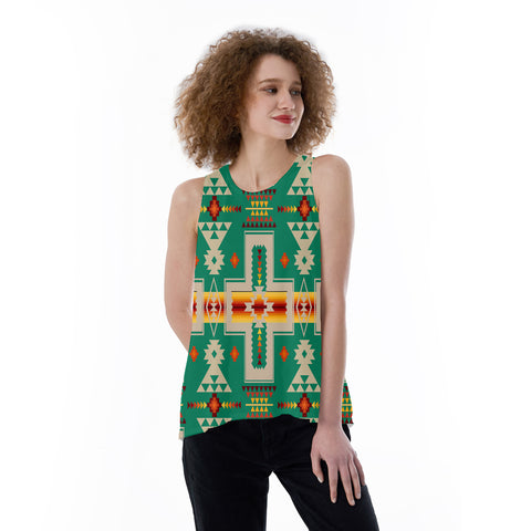 Powwow StoreGBNAT0006206 Native Pattern 3D Loose Open Back Tank Top