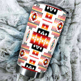 Powwow Store gb nat00075 white tribes pattern native american 20oz tumbler