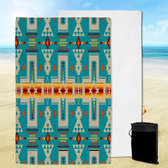 Powwow Store gb nat00062 05 turquoise tribe design native american pool beach towel
