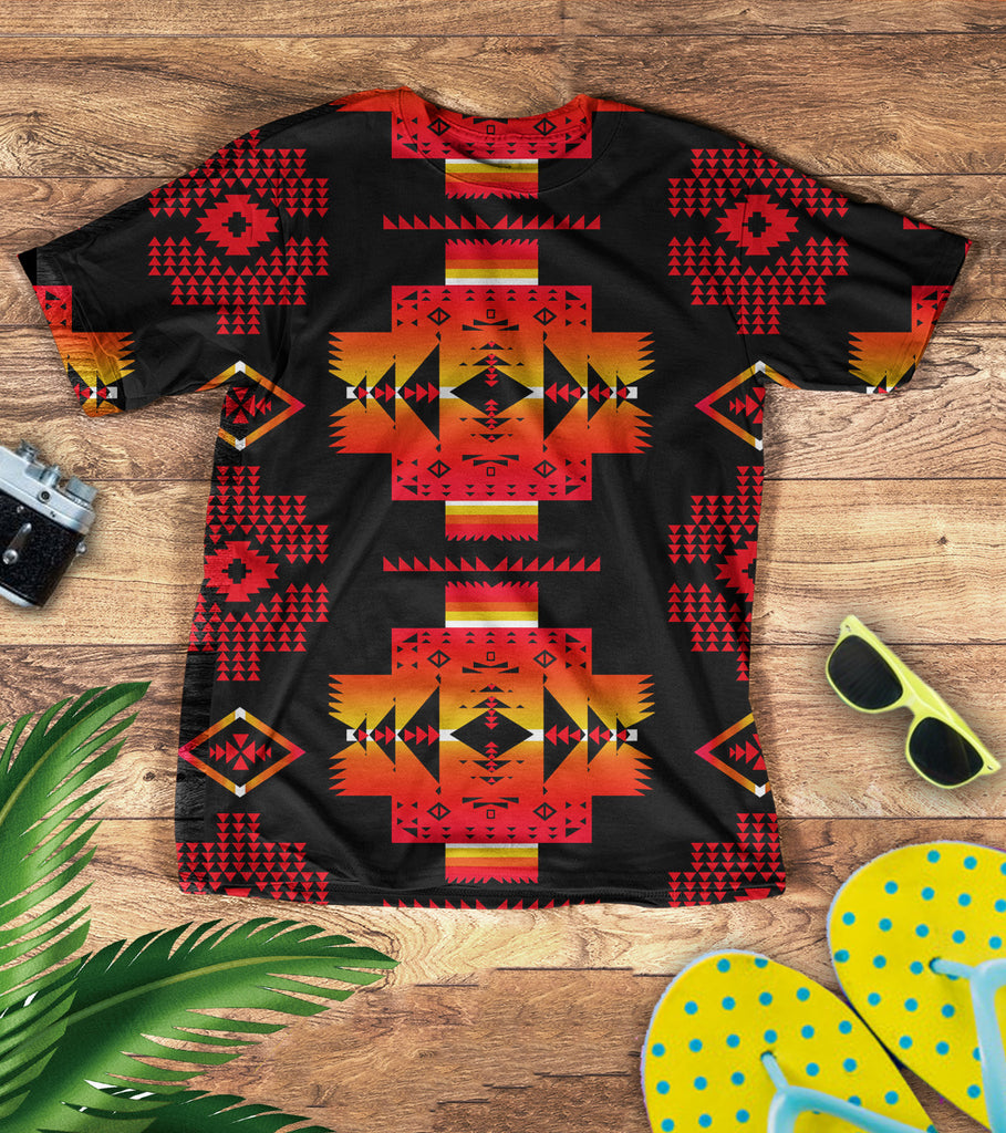 Powwow StoreGBNAT0072003 Pattern  Native American 3D TShirt