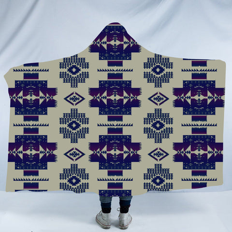 GB-NAT00720-17 Pattern Native American Design Hooded Blanket