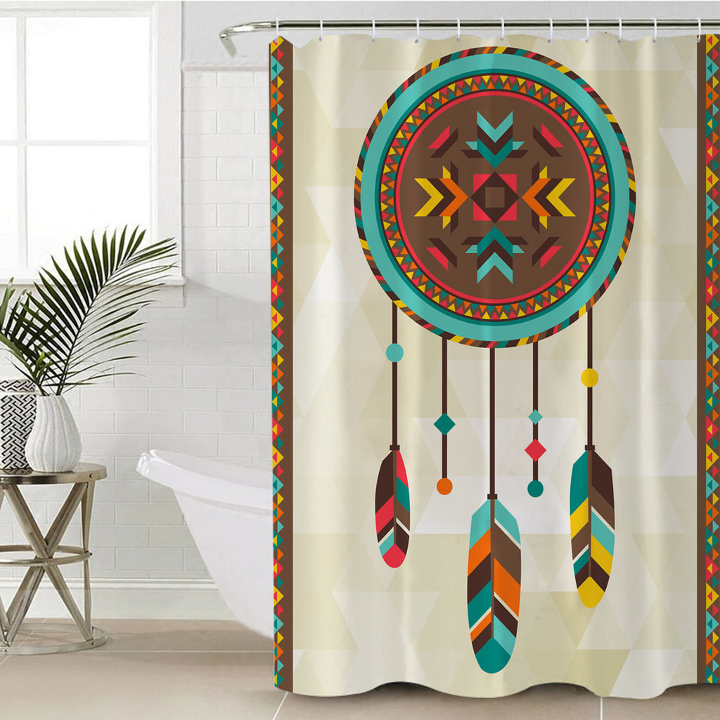 GB-NAT00405 Dream Catcher Native Shower Curtain